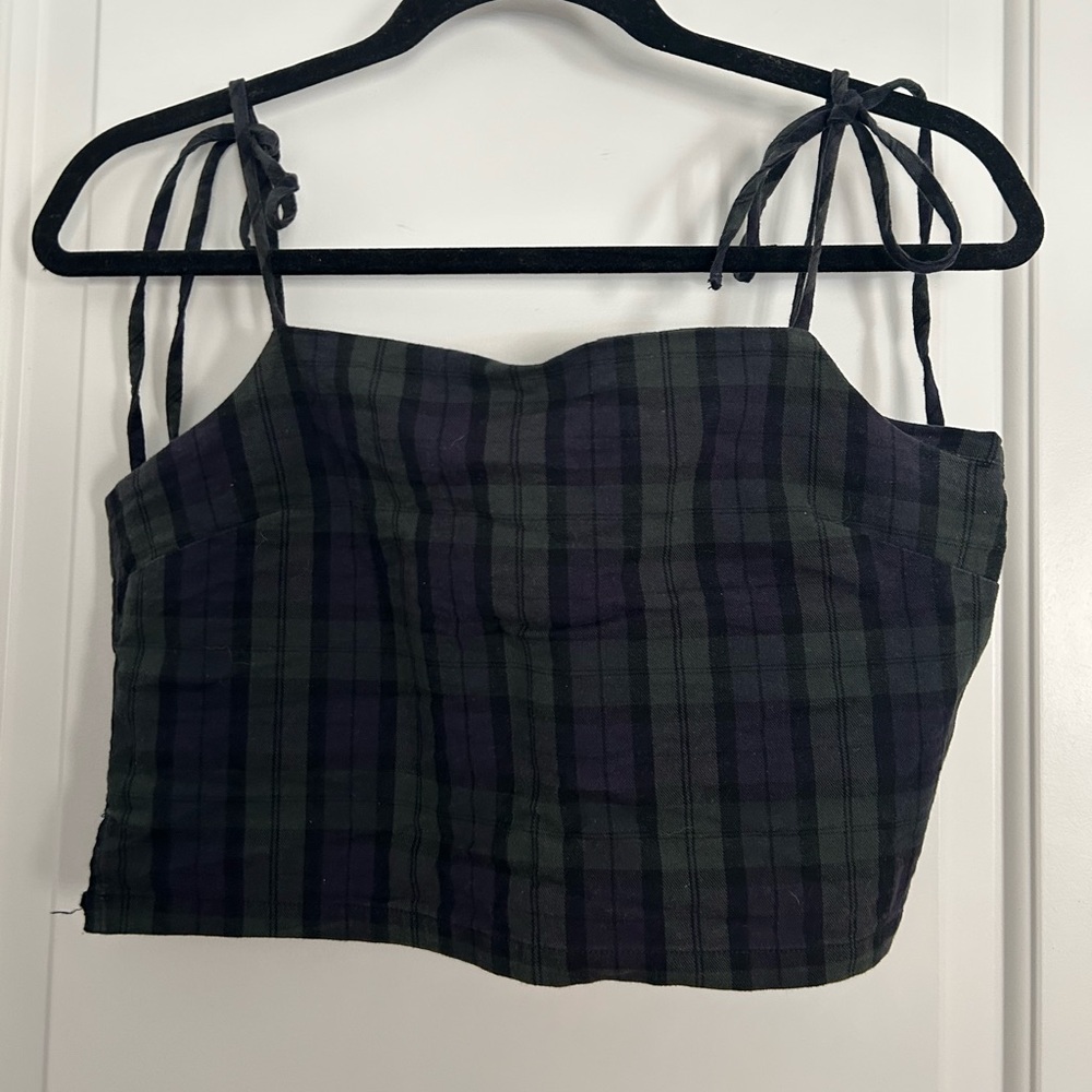 Brandy Melville Plaid Crop Top